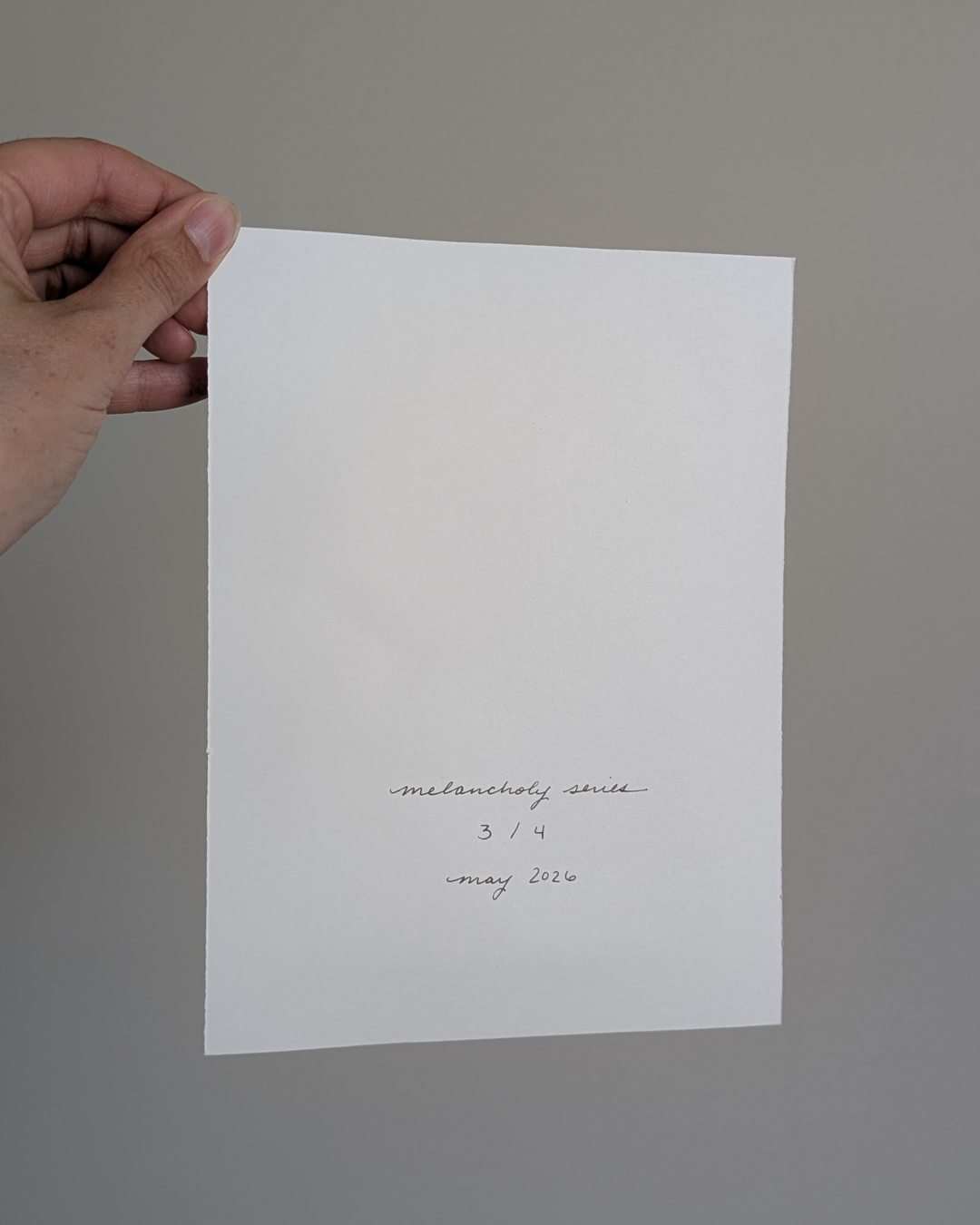 Melancholy Series 3/4