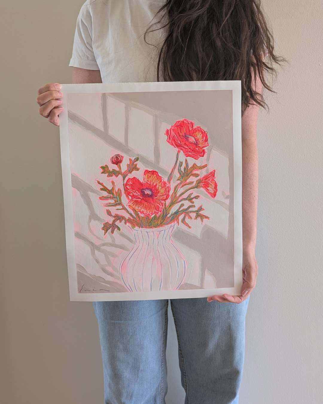 Bright Pink Poppies