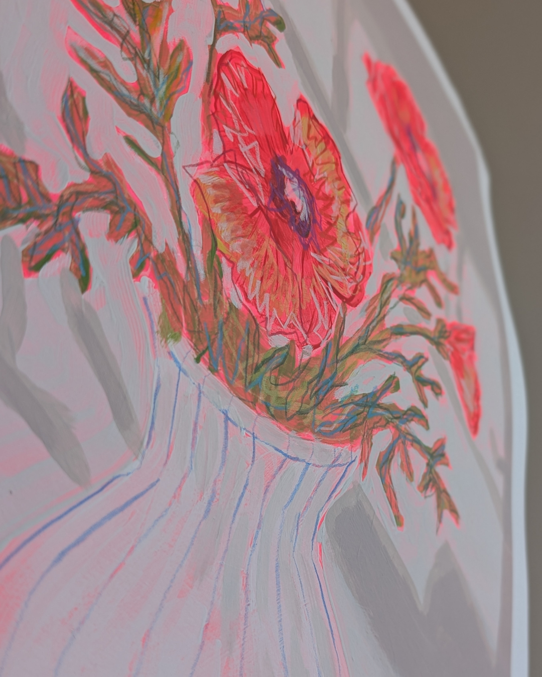 Bright Pink Poppies