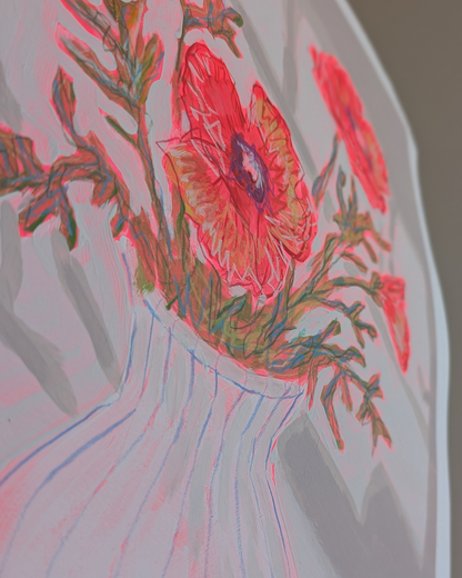 Bright Pink Poppies
