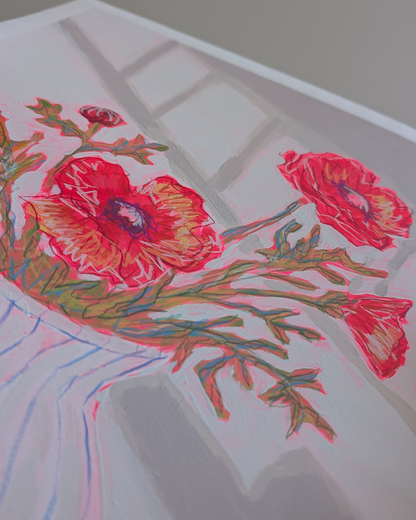 Bright Pink Poppies