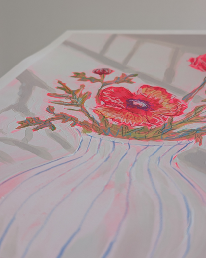 Bright Pink Poppies