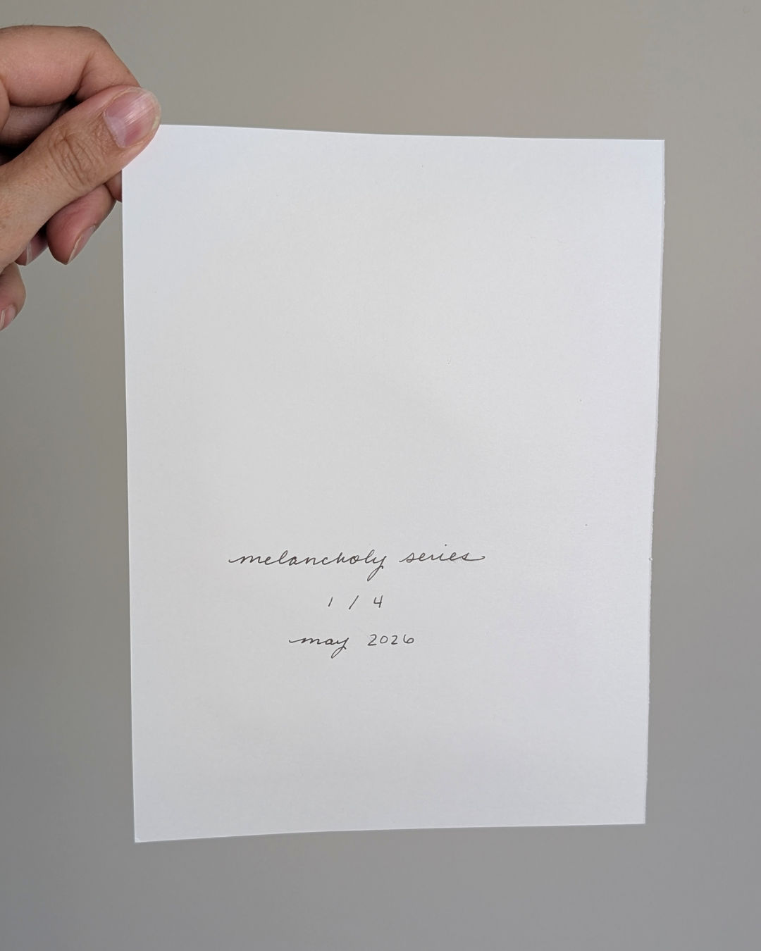 Melancholy Series 1/4