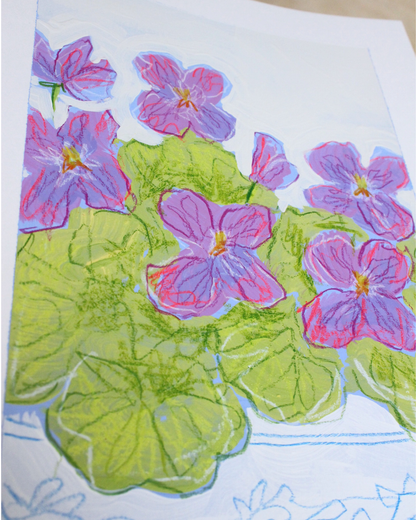 Violets Up Close Series - 1/2